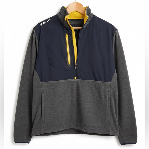 Ralph Lauren Other - RLX Ralph Lauren Navy and Gray Quarter Zip Fleece M